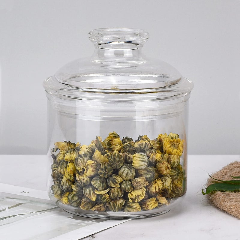 IVOOBR 13.5oz Small Acrylic Storage Jar, Airtight Lid with Silicone Sealing Ring, Ideal Canister Container for Sugar, Tea, Spices, Herbs, Shells, Bath Salt, Christmas Decorative Apothecary Jars - Image 3